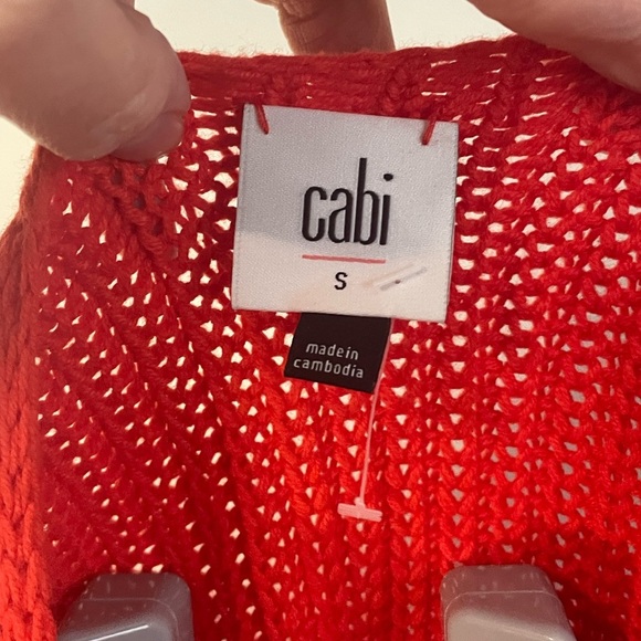 Cabi red‎ v neck sweater size small - Picture 7 of 9